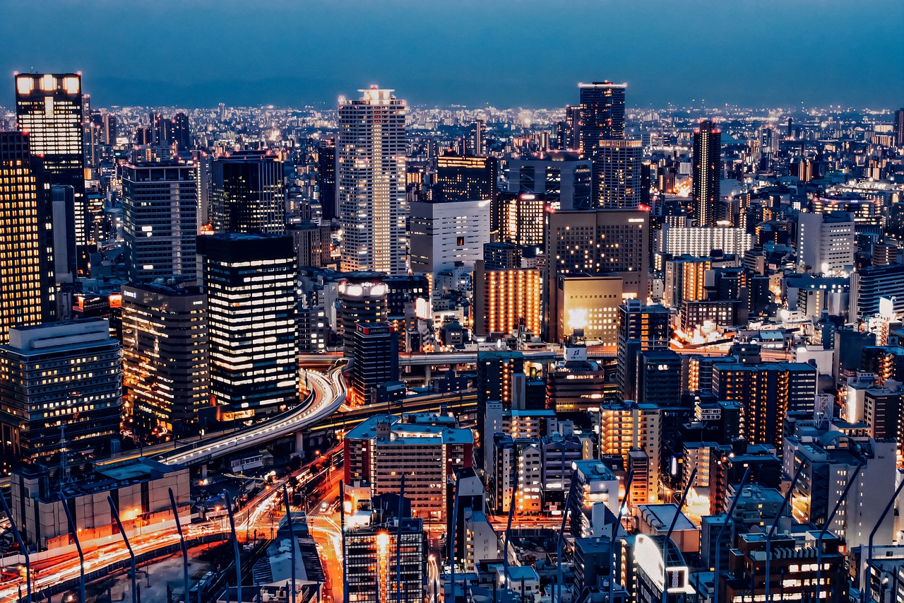 The Osaka skyline